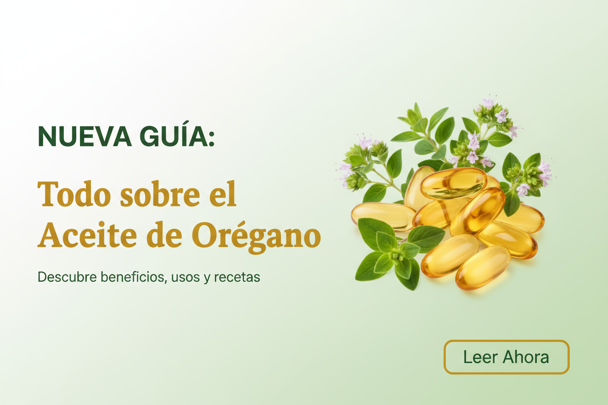 Banner promocional guía de aceite de orégano